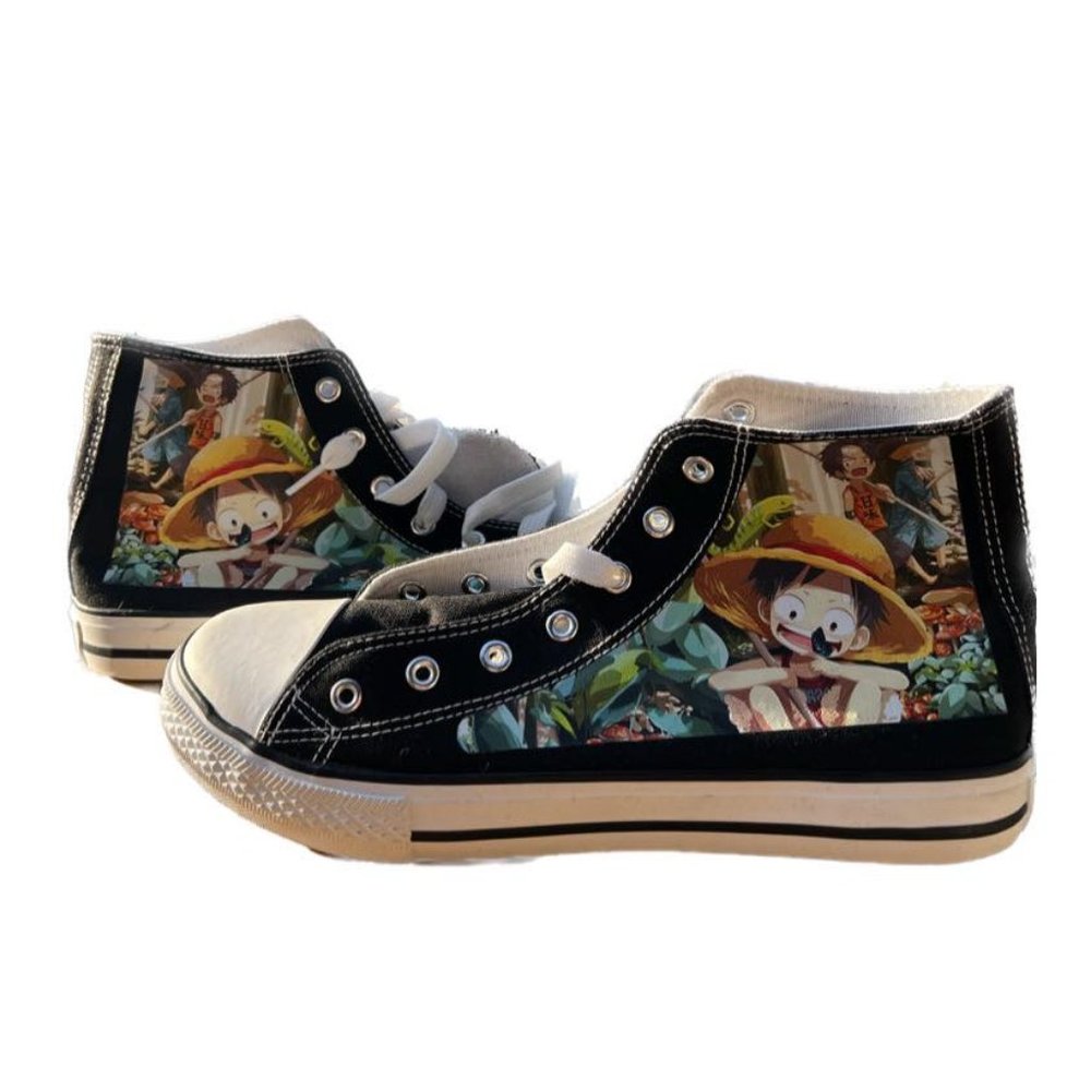 Mutuoni Anime One Piece Monkey D. Luffy High Top Shoes